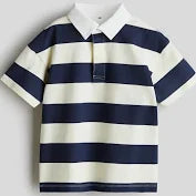 Printed cotton rugby shirt