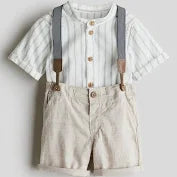 2-piece set with braces